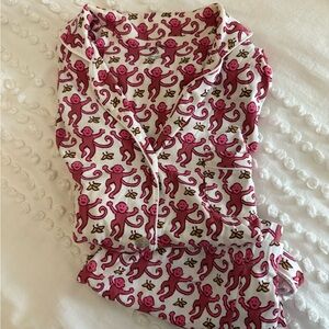 Roller Rabbit Pink Monkey Pajamas Set